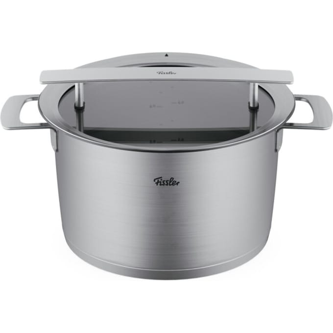 Fissler Phi Collection Soeppan met Downdraft Glasdeksel 24cm met Uniek afgietsysteem