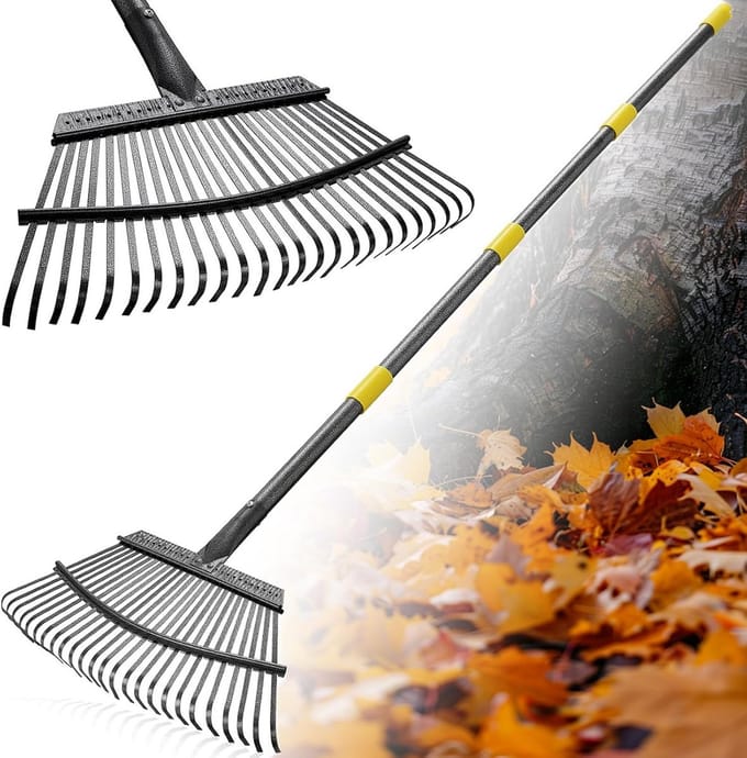 Tuin Hark - Bladhark Hark - Gazon Onderhoud - 25 Tanden - 5FT Lengte - Metaal