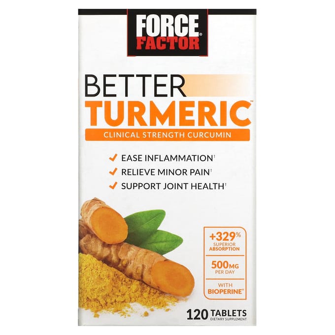 Force Factor, Better Curcuma, 120 Comprimés