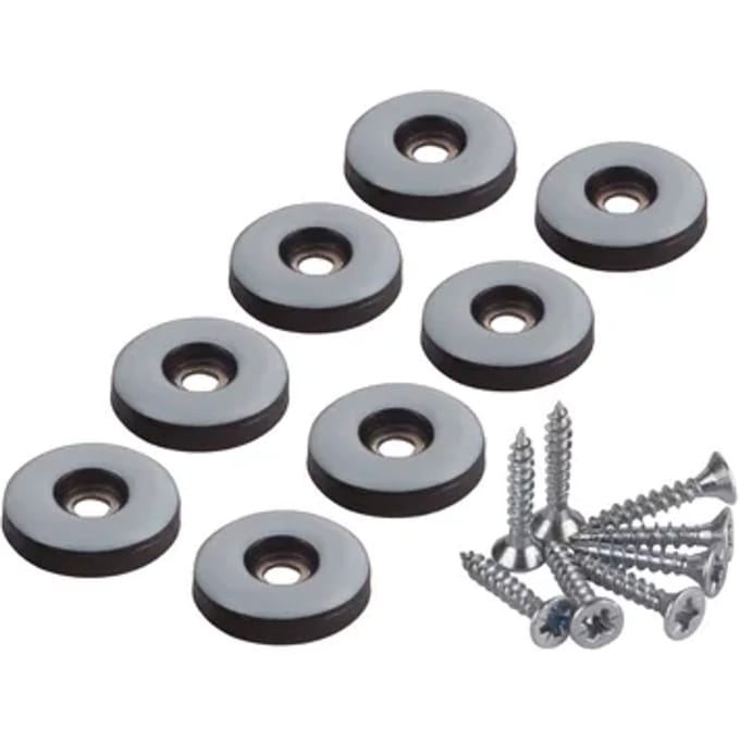 Fix-o-moll Meubelglijder Easy Glider - Schroefbaar - Kunststof - Diam. 22mm - Rond - 8 Stuks