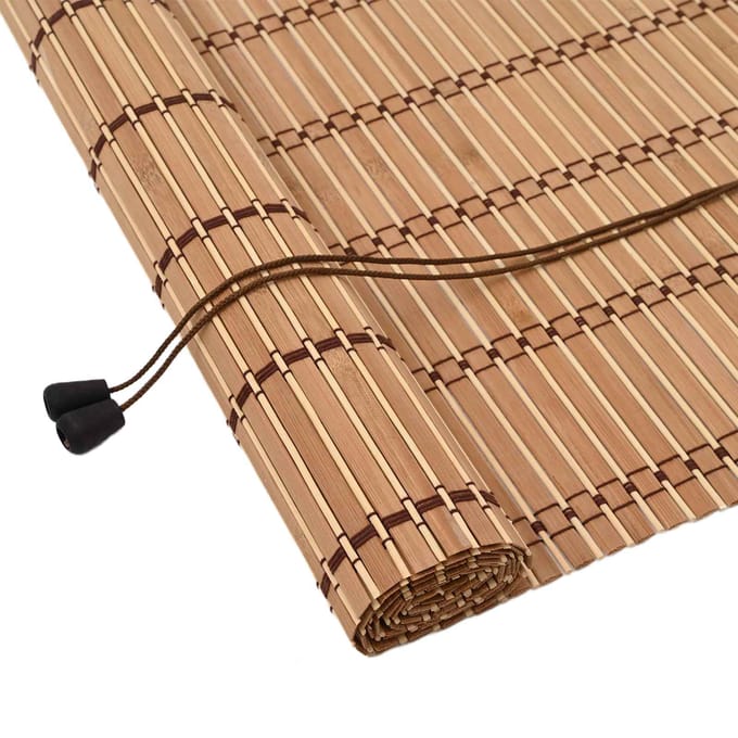 vidaXL - Rolgordijn - Natuurlijk - en - Bruin - 60 - x - 160 - cm - Bamboe
