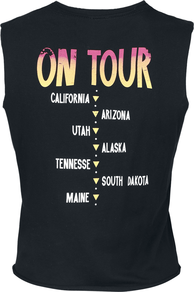 Peanuts Top - Snoopy - On Tour - S tot 3XL - voor Vrouwen - zwart