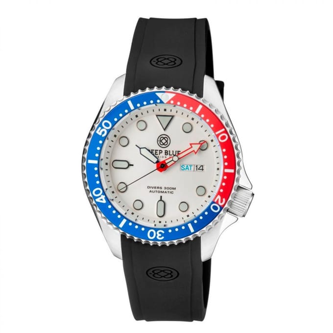 Deep Blue Watches MILPEPSWHTSIL Heren Horloge Automatic 44mm 300M