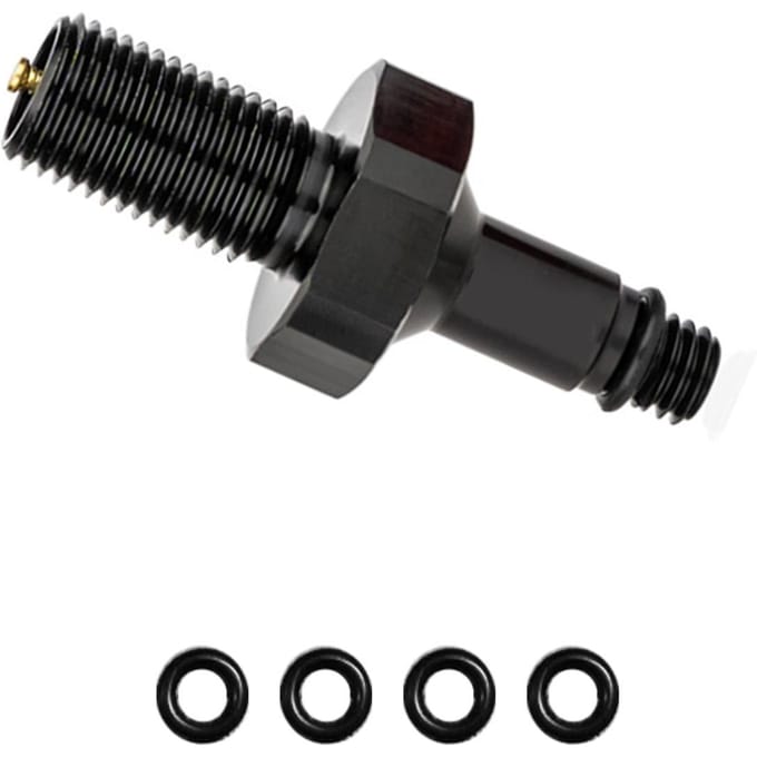 Outil de conversion d'adaptateur de valve de vélo Alliage d'aluminium Joint gonflable d'amortisseur arrière Rouge Black noir