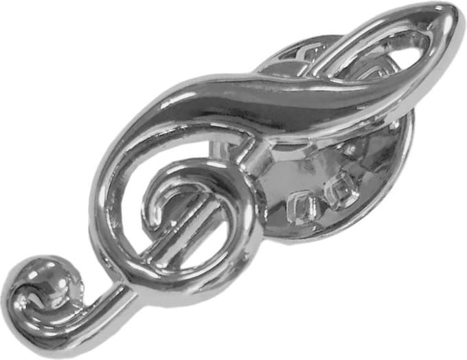 CombiCraft Speldje G-sleutel zilver per 50 stuks