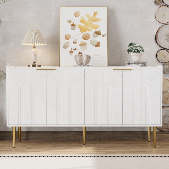 Moderne minimalistische dressoirkast - modern dressoir - opbergkast - kast - woonkamer set - 140x40x72cm