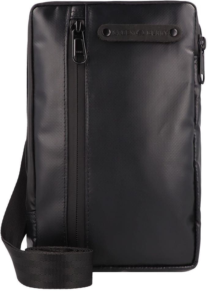 Greenburry Upcycled Tarpaulin Mini tas Schoudertas 14 cm - Dames - black
