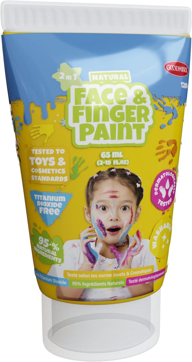 Boti Natural Face & Fingerpaint Tube - Yellow 65ml
