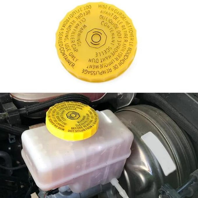 Hoofdremcilinderreservoirdop 68211910AB voor Jeep Compass Cherpkee 2017-20 yellow
