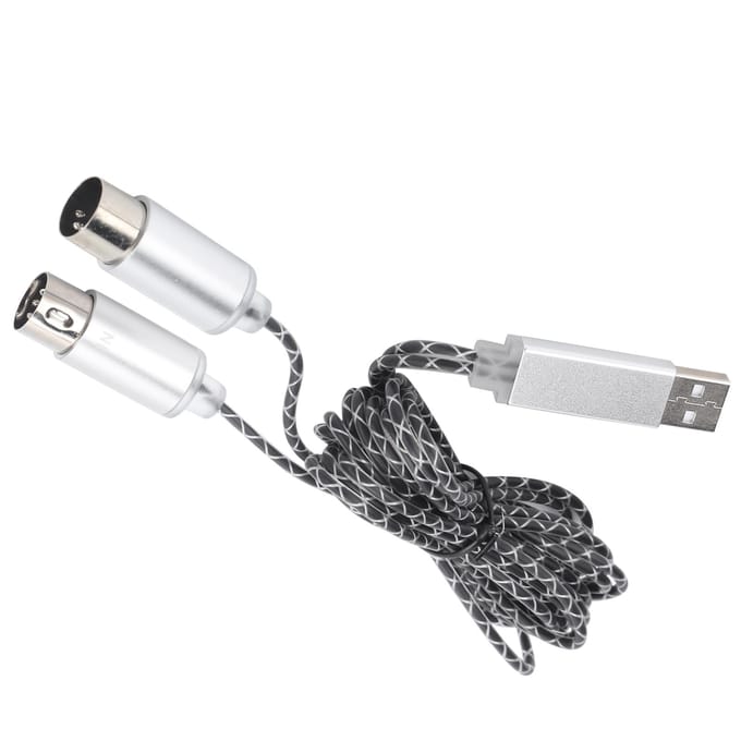 MIDI-kabel Transfer USB TPE-omhulling Elektronisch Piano naar Computer Bewerkingsverbindingskabel gray