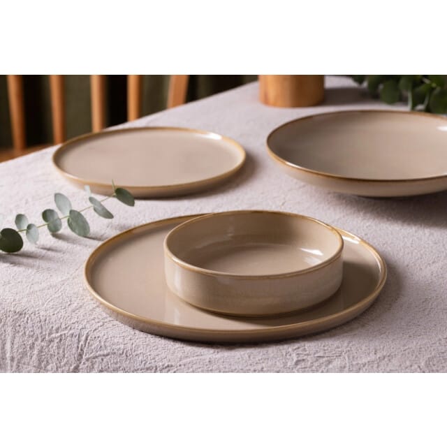 Bonna Pastabord - Sand Hygge - Porselein - 28 cm 400 cc - set van 2