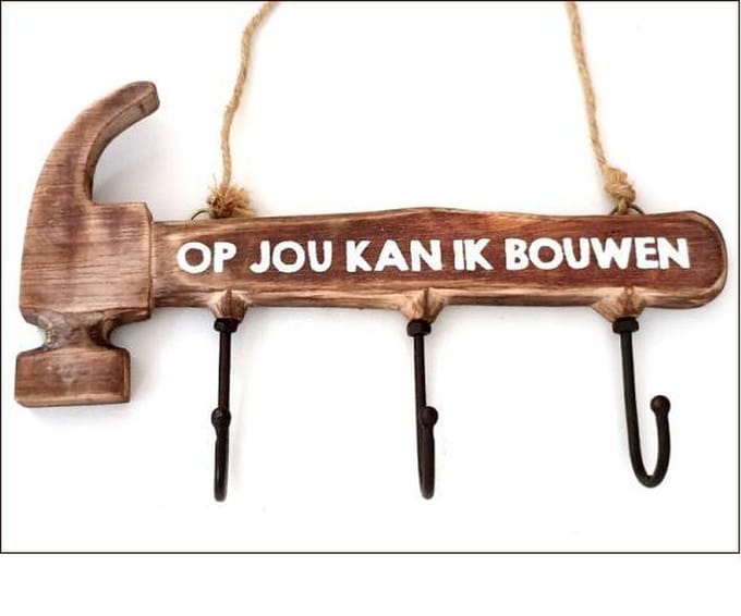 hamer haakjes 30cm bouwen naturel