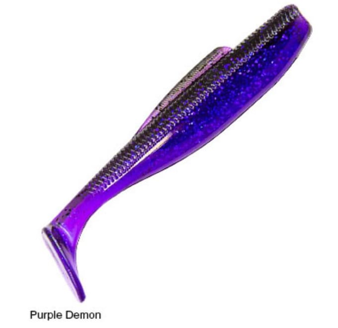 Leurre souple Zman Diezel MinnowZ 5 pouces 4/paquet violet démon (0375) white
