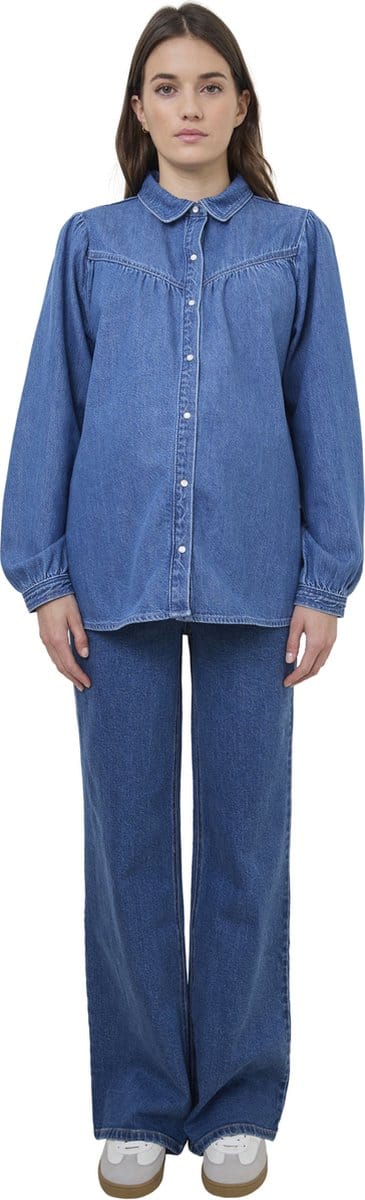 Vertbaudet Zwangerschaps- en voedingsblouse van denim