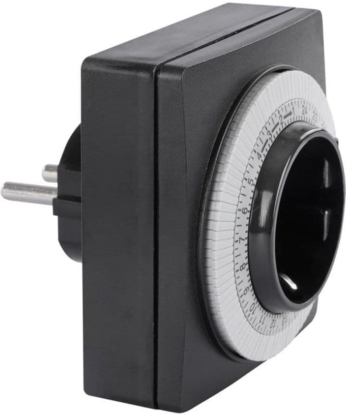 Q-Link tijdschakelaar - zwart mechanisch - dagprogramma - 16A