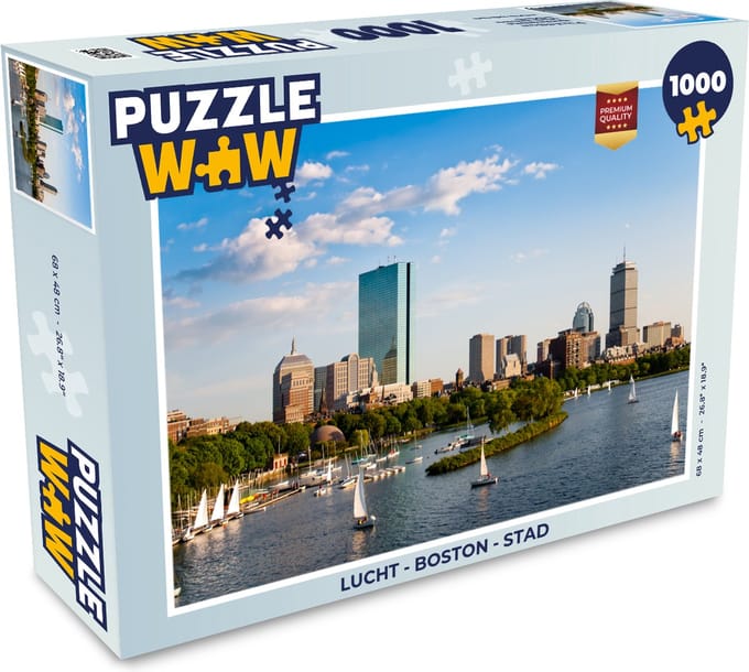 Puzzel Lucht - Boston - Stad - Legpuzzel - Puzzel 1000 stukjes volwassenen