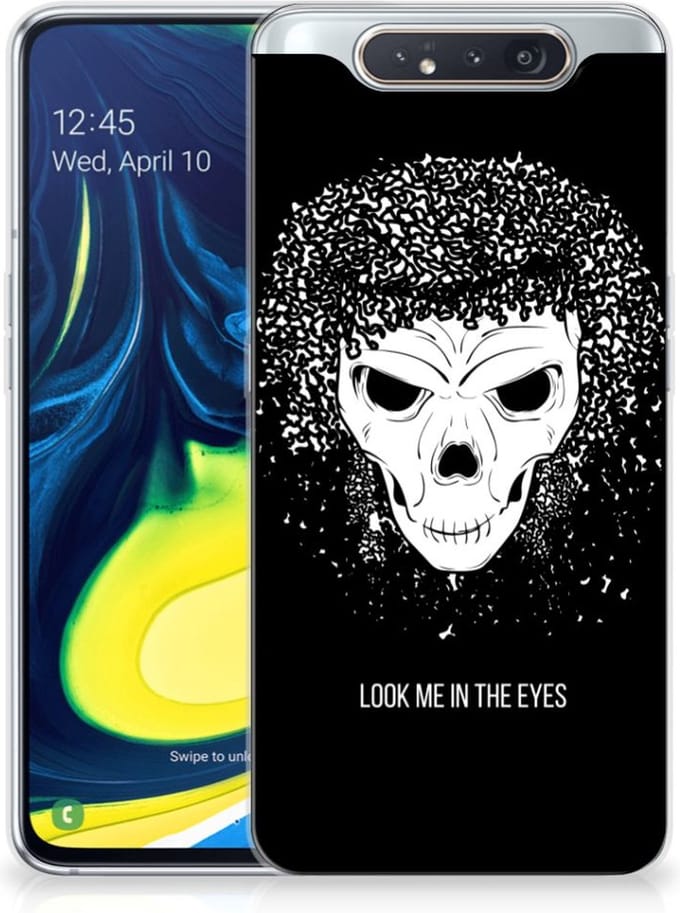 Silicone Back Case Samsung Galaxy A80 Skull Hair