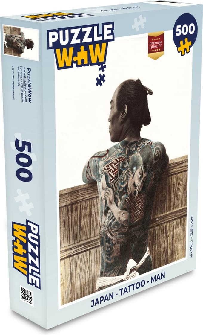 Puzzel Japan - Tattoo - Man - Legpuzzel - Puzzel 500 stukjes