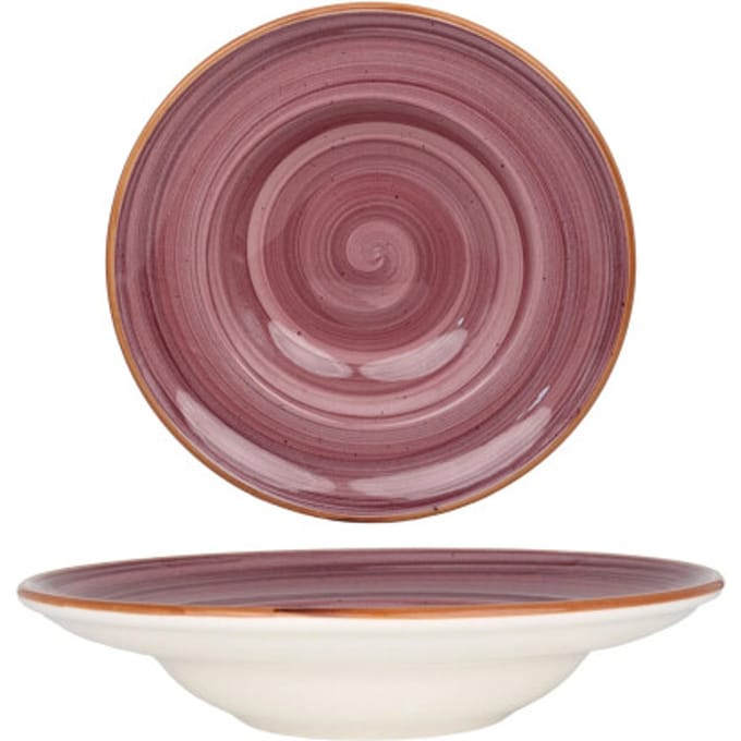 Bonna Pastabord - Aura Blackberry - Porselein - 27 cm (400cc) - set van 2