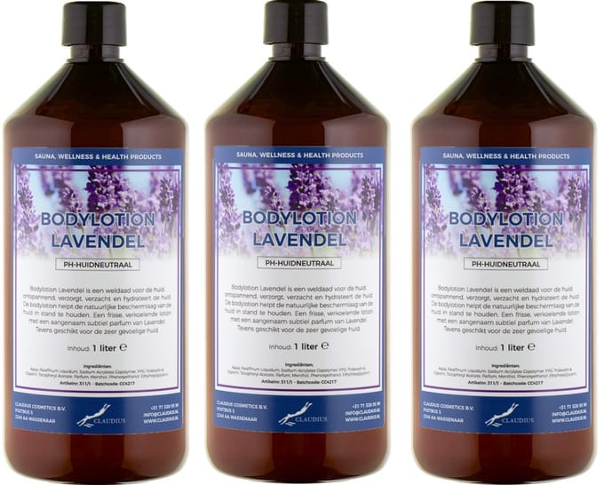 Bodylotion Lavendel 1 Liter - set van 3 stuks