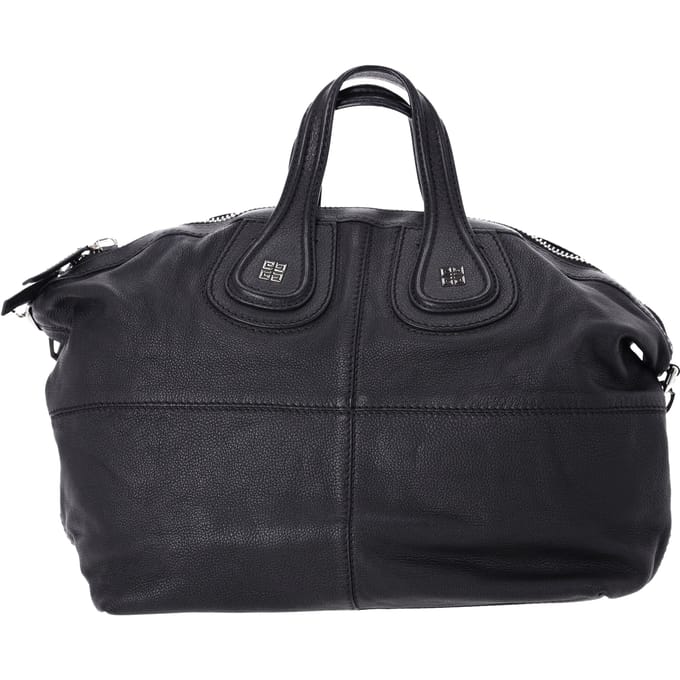Givenchy Grote Nightingale Schoudertas in Zwart Geitenleer
