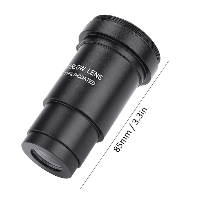 Multicoated 1,25  5x Barlow-lens met M42-schroefdraad voor 31,7 mm telescopen oculair black
