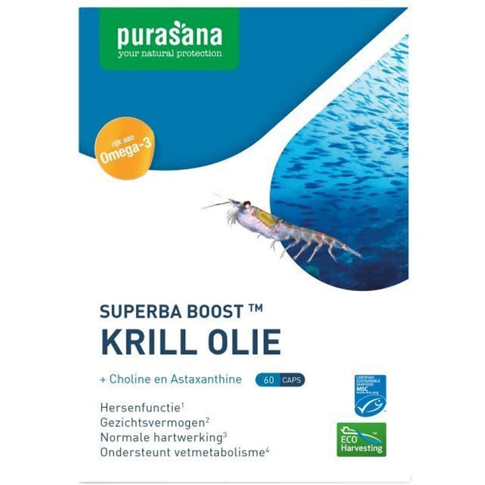 Purasana® Krill Olie 500mg 60 Zachte capsules