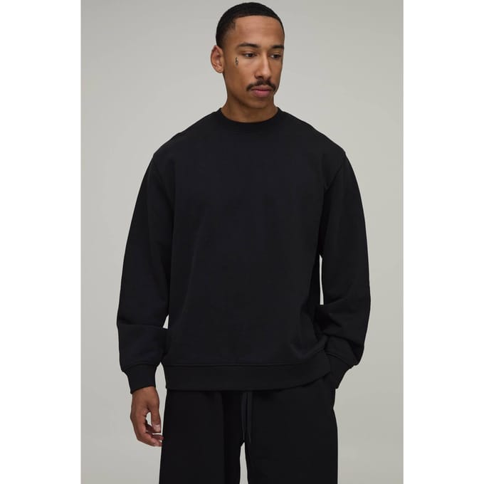 Zwaargewicht 480gsm Oversized Sweater | Black | Size Large