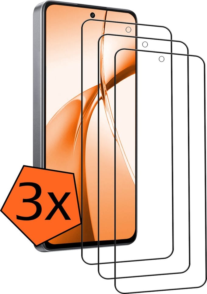 Screenprotector - 3 Stuks - Geschikt voor OnePlus Nord CE4 - Full Cover - Gehard Glas - Beschermglas - Tempered Glass - Screen Protector