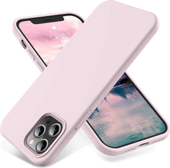 Hoesje Geschikt voor iPhone 14 Pro – Liquid Siliconen Backcover – Licht Roze