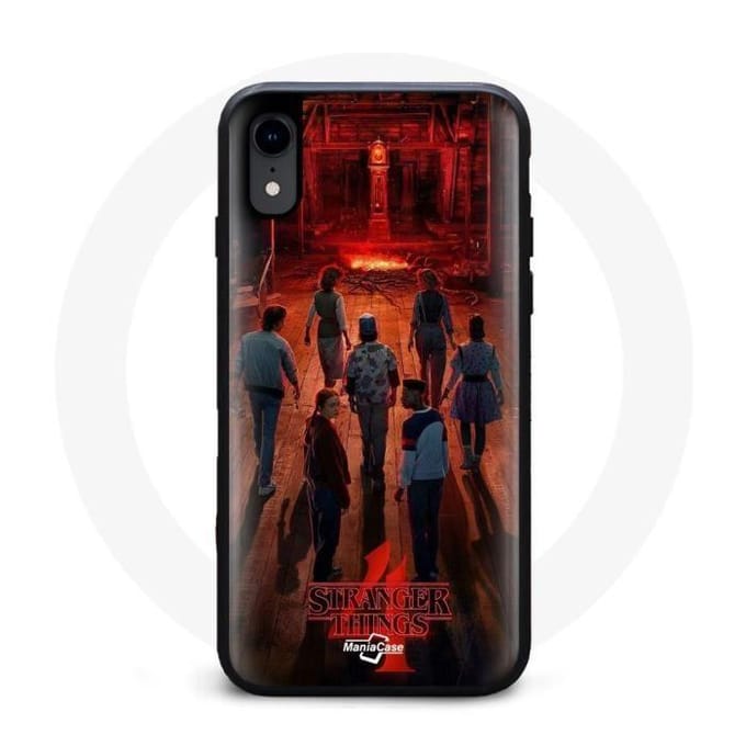 Coque pour iPhone X - MANIACASE - Stranger Things - Affiche Equipages - Fan Art - Saison 4
