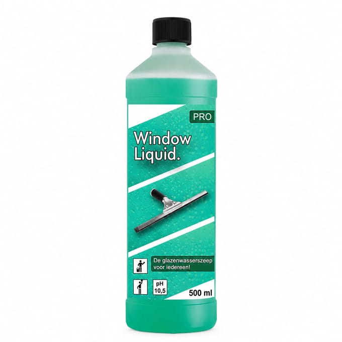 Professionele QleaZy Window Liquid. met klikdop | Glasreiniger 500ml | Glazenwasserszeep