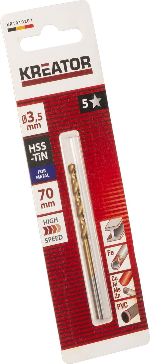 Kreator - Accessories - KRT010207 - HSS-TiN-metaalboren - Ø 3,5x70mm