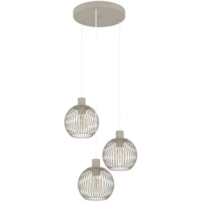 Eglo Design Hanglamp Poblete - Bruin - Staal - 47cm - 3xe27