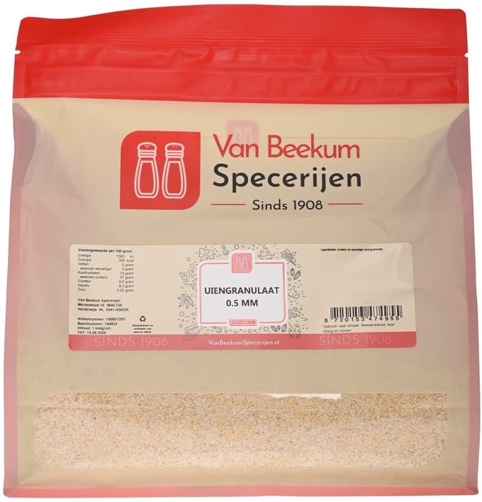 Van Beekum Specerijen - Uiengranulaat 0,5 mm - 1 KG (hersluitbare stazak)