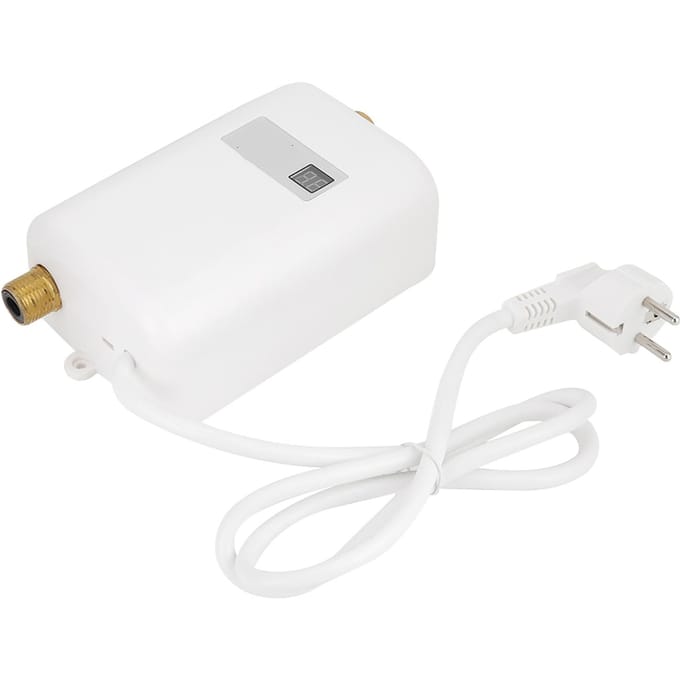 Chauffe-eau instantané électrique sans réservoir de 3 800 W pour salle de bain et cuisine white