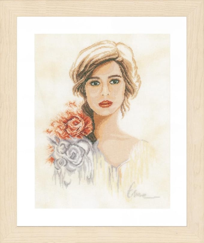 Telpakket kit Romantische dame  - Lanarte - PN-0158331