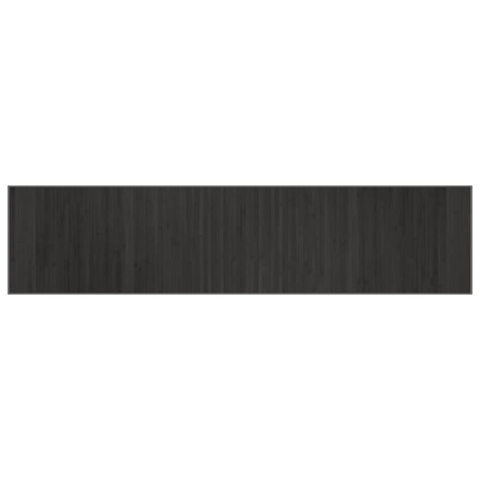 vidaXL - Vloerkleed - rechthoekig - 70x300 - cm - bamboe - grijs