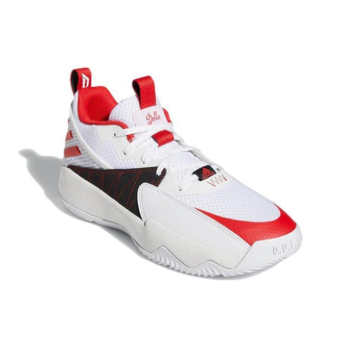 Dame gecertificeerde basketbalschoen voor heren, cloudwit/levendig rood/dash grijs