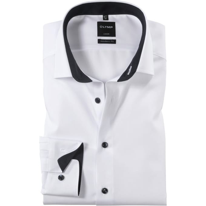 OLYMP Luxor Overhemd, Modern Fit, Global Kent, Wit