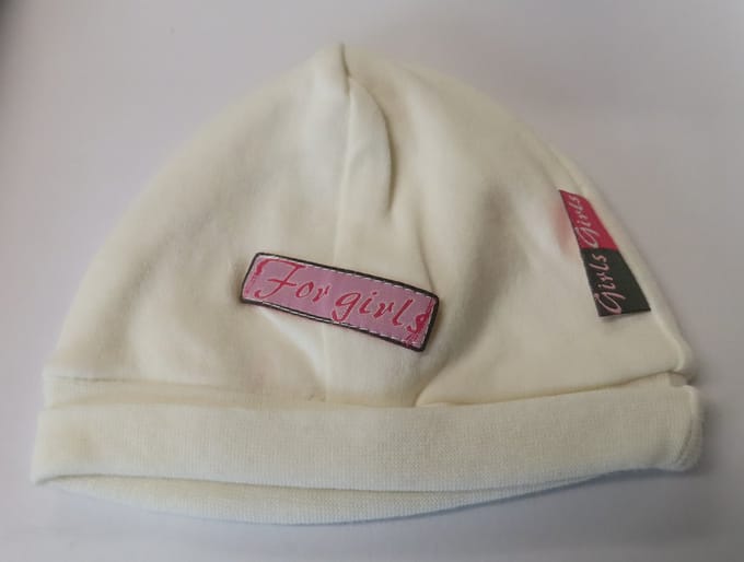 Dirkje - Muts - Meisjes - ecru / roze - For girls - 0 maand 50