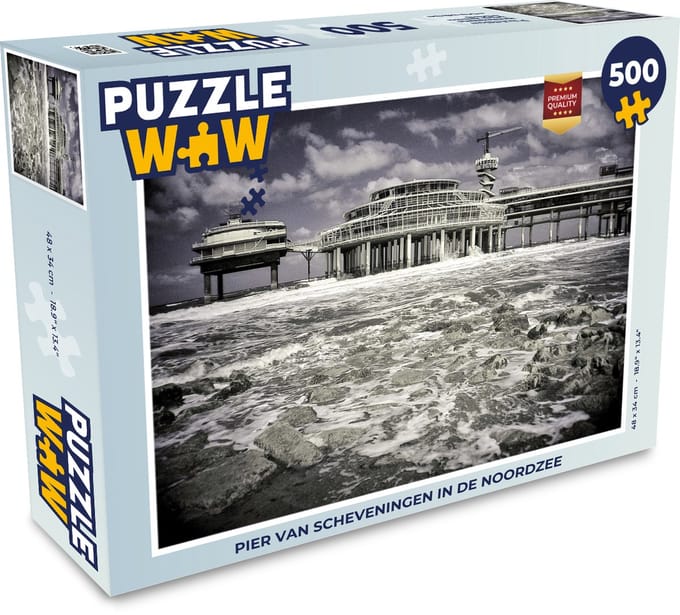 Puzzel Pier van Scheveningen in de Noordzee - Legpuzzel - Puzzel 500 stukjes