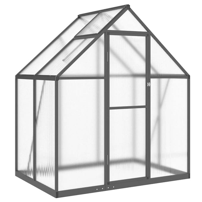 vidaXL - Tuinkas - met - basisframe - 169x114x195 - cm - aluminium - antracietkleur