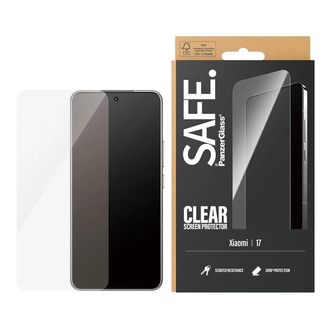 SAFE by PanzerGlass Ultra-Wide Fit Screenprotector voor de Xiaomi 17