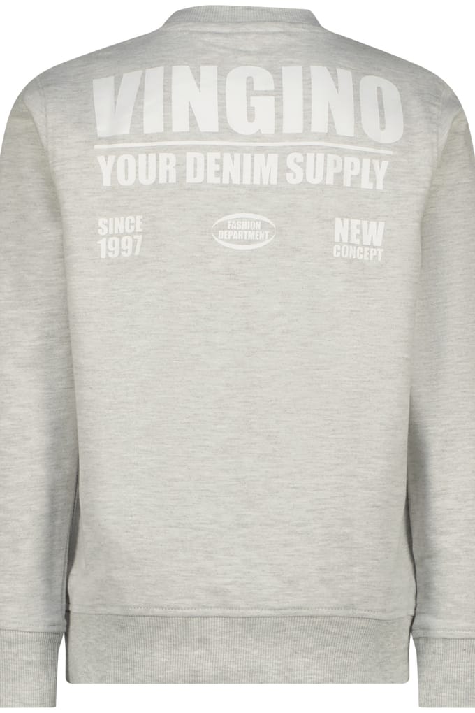 Vingino Basic-crew Fearless Grey Melee Taglia: 2 | Maglioni Outlet | kids | Grigio