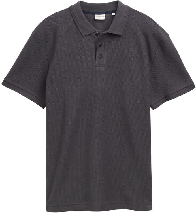 Tom Tailor - Jersey katoenen polo - Maat S - Tarmac Grey