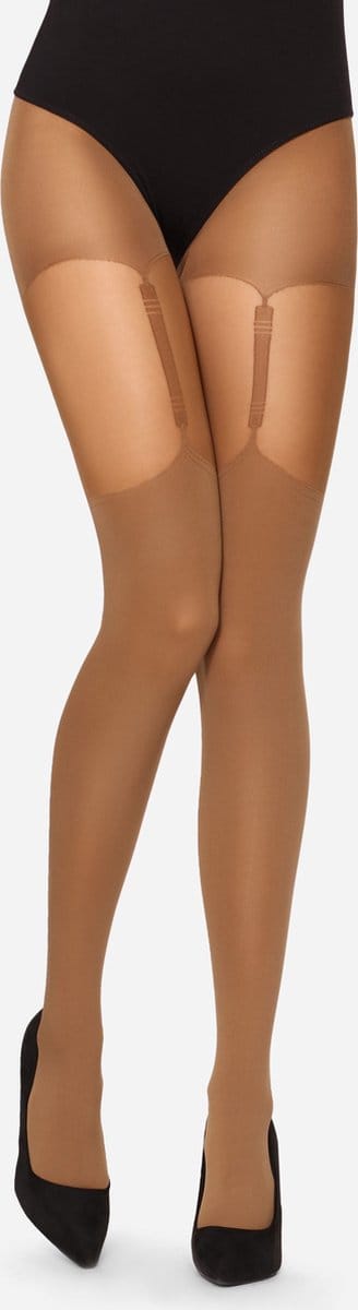 Merry Style Dames Panty - 60 DEN-Overknee-Look – Polyamide – Cappuccino – M - MS-GB-260
