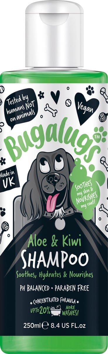 Bugalugs Scooting Aloe & Kiwi Dog Shampoo Bottle with Flip Cap 250 ml - Hond