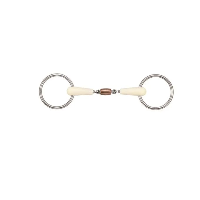 2-rings paardenbit met verwijderbare dubbele afdichtingsring + koperen roller Soyo Happy mouth