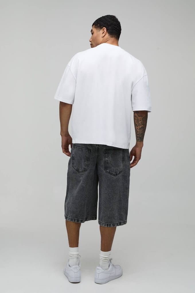 Wit Oversized Boxy New York Camo Print T-shirt | White | Size Large